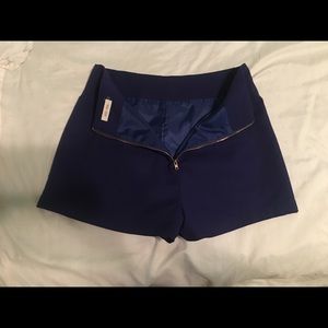 Blue high waisted shorts